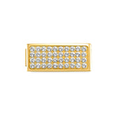 Nomination COMPOSABLE GLAM DOUBLE CRYSTAL Element aus Edelstahl, mit CRYSTAL verziert, gelbgold PVD-beschichtet (01_weiss)